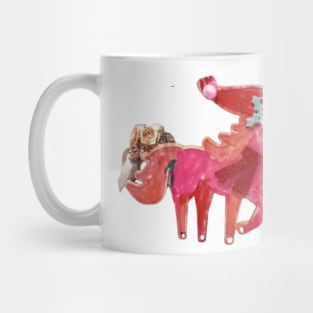 Holiday with pink unicorn Mug